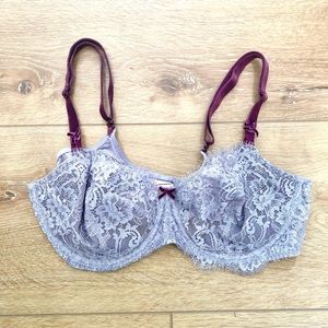 Victoria’s Secret Dream Angels Push-up Bra Without Padding Purple Lace Size 38C
